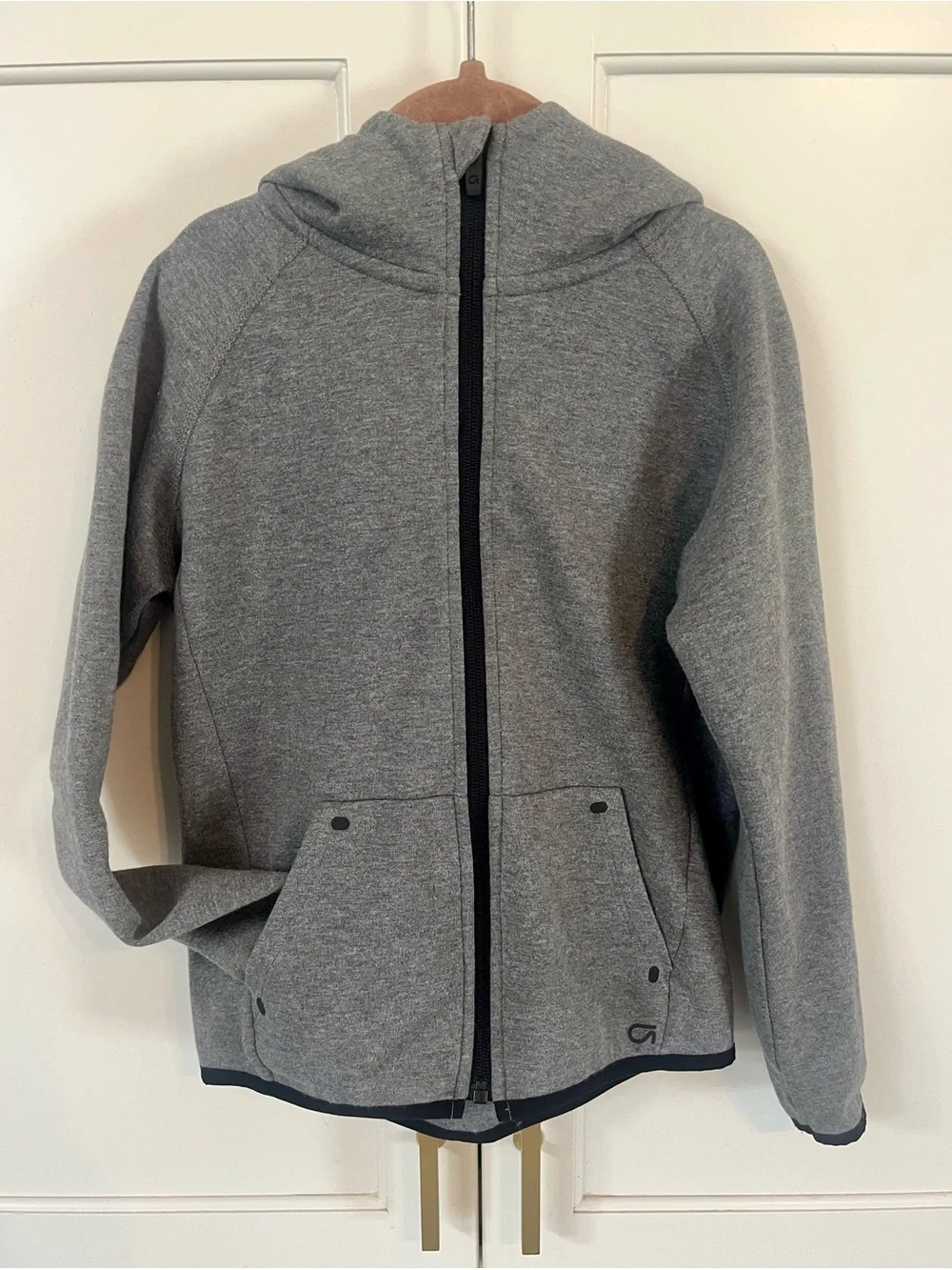 Boys Gray GapFit Full-Zip Hoodie Jacket